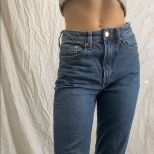 H&M Vintage Slim Straight Leg High Waist Denim
